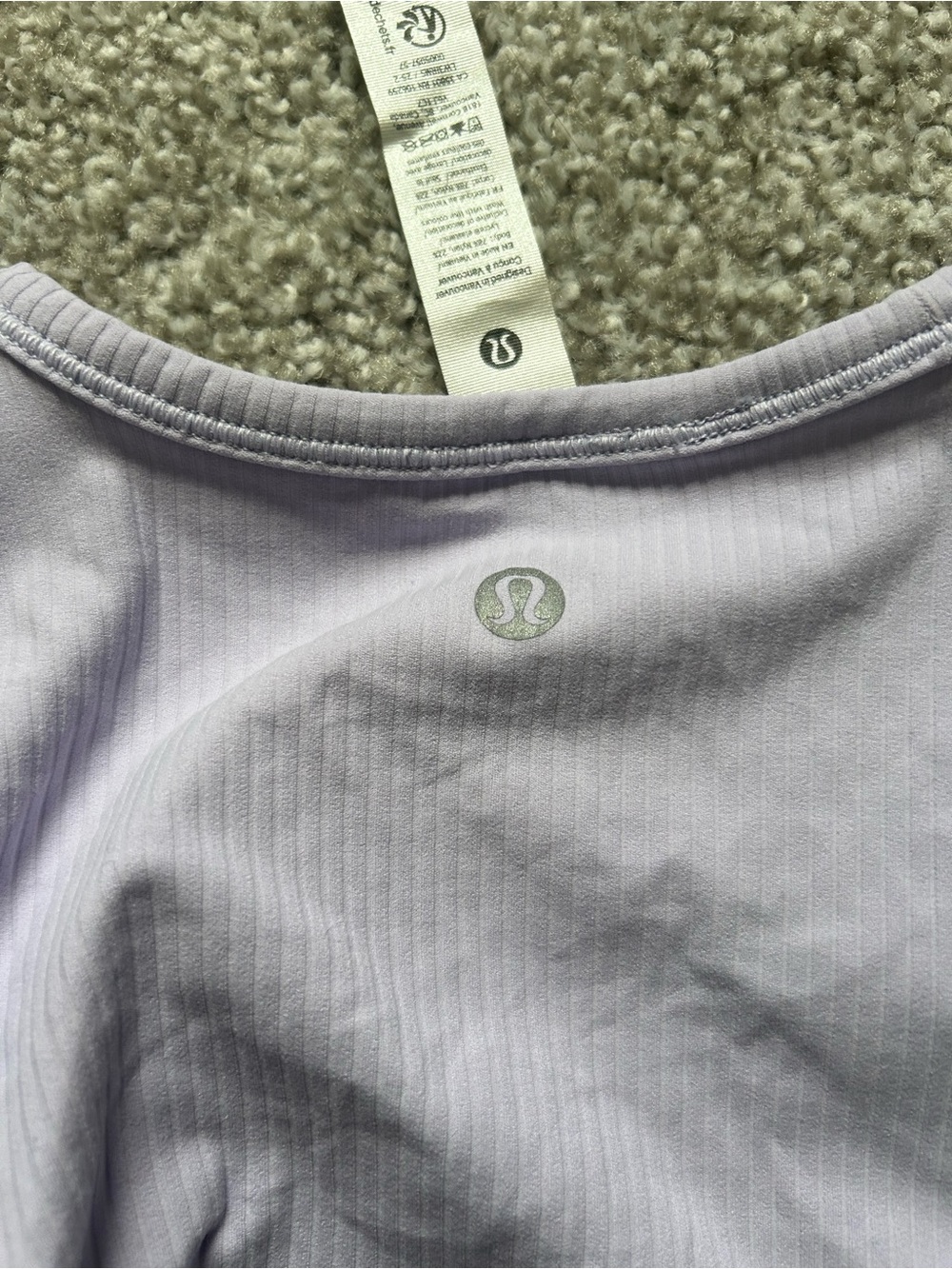 Lululemon All It Takes Back-Twist Ribbed Short-Sleeve Shirt In Lavender Frost 6 - Picture 8 of 9